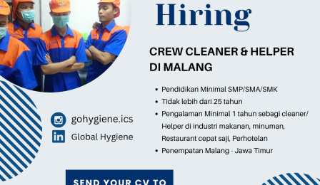 Lowongan Crew Cleaner & Helper Di Malang